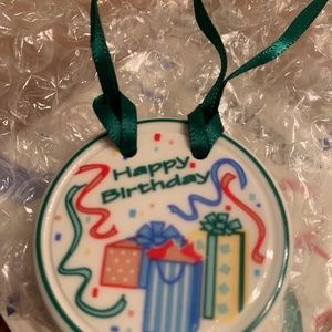 Longaberger Happy Birthday tie on